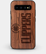 Best Custom Engraved Walnut Wood Los Angeles Clippers Galaxy S10 Case - Engraved In Nature