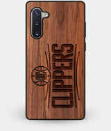 Best Custom Engraved Walnut Wood Los Angeles Clippers Note 10 Case - Engraved In Nature