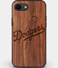 Best Custom Engraved Walnut Wood Los Angeles Dodgers iPhone SE Case - Engraved In Nature