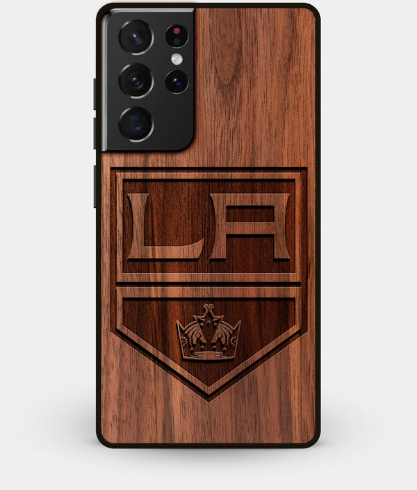 Best Walnut Wood Los Angeles Kings Galaxy S21 Ultra Case - Custom Engraved Cover - Engraved In Nature