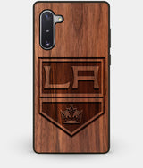 Best Custom Engraved Walnut Wood Los Angeles Kings Note 10 Case - Engraved In Nature