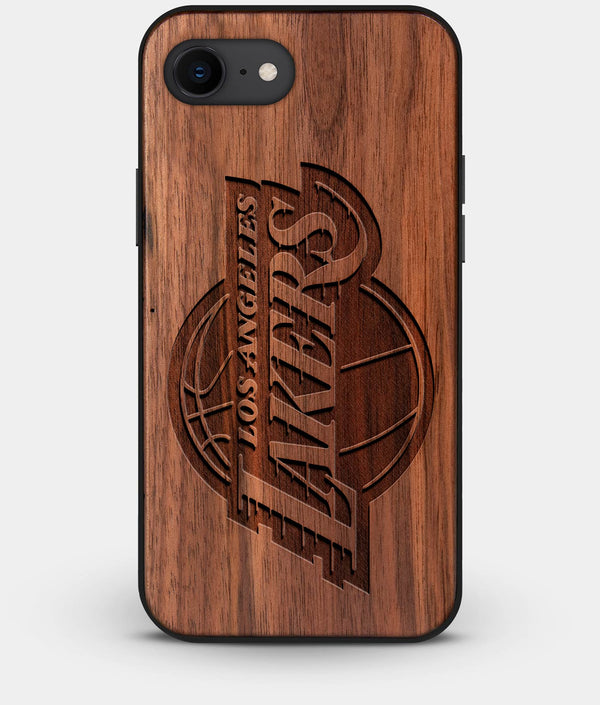 Best Custom Engraved Walnut Wood Los Angeles Lakers iPhone 7 Case - Engraved In Nature