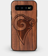 Best Custom Engraved Walnut Wood Los Angeles Rams Galaxy S10 Case - Engraved In Nature