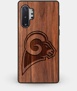 Best Custom Engraved Walnut Wood Los Angeles Rams Note 10 Plus Case - Engraved In Nature
