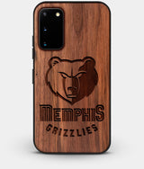 Best Walnut Wood Memphis Grizzlies Galaxy S20 FE Case - Custom Engraved Cover - Engraved In Nature