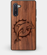 Best Custom Engraved Walnut Wood Miami Dolphins Note 10 Case - Engraved In Nature