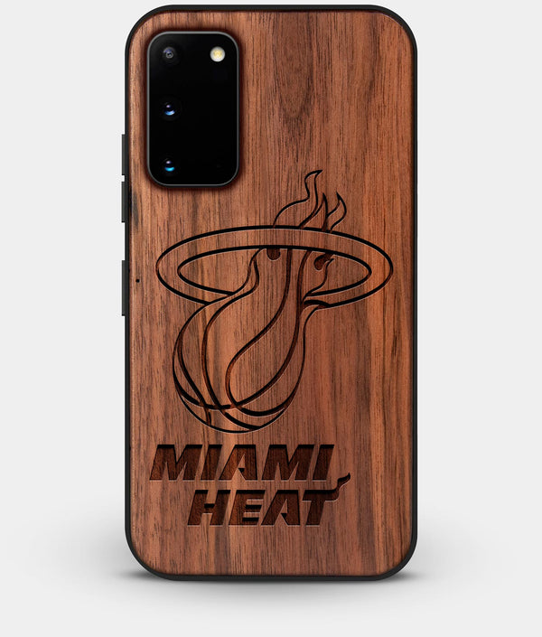 Best Walnut Wood Miami Heat Galaxy S20 FE Case - Custom Engraved Cover - Engraved In Nature