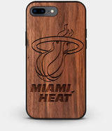 Best Custom Engraved Walnut Wood Miami Heat iPhone 8 Plus Case - Engraved In Nature
