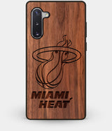 Best Custom Engraved Walnut Wood Miami Heat Note 10 Case - Engraved In Nature