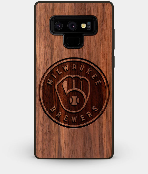 Best Custom Engraved Walnut Wood Milwaukee Brewers Note 9 Case - Engraved In Nature