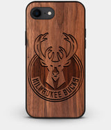 Best Custom Engraved Walnut Wood Milwaukee Bucks iPhone 7 Case - Engraved In Nature
