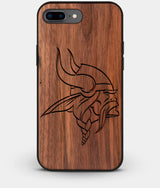 Best Custom Engraved Walnut Wood Minnesota Vikings iPhone 8 Plus Case - Engraved In Nature