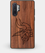 Best Custom Engraved Walnut Wood Minnesota Vikings Note 10 Plus Case - Engraved In Nature