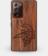 Best Custom Engraved Walnut Wood Minnesota Vikings Note 20 Case - Engraved In Nature