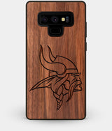 Best Custom Engraved Walnut Wood Minnesota Vikings Note 9 Case - Engraved In Nature
