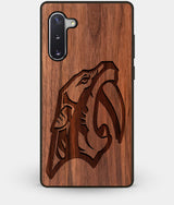 Best Custom Engraved Walnut Wood Nashville Predators Note 10 Case - Engraved In Nature