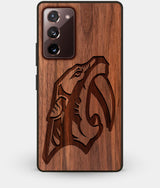 Best Custom Engraved Walnut Wood Nashville Predators Note 20 Case - Engraved In Nature