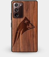 Best Custom Engraved Walnut Wood New England Patriots Note 20 Case - Engraved In Nature