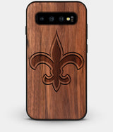 Best Custom Engraved Walnut Wood New Orleans Saints Galaxy S10 Plus Case - Engraved In Nature