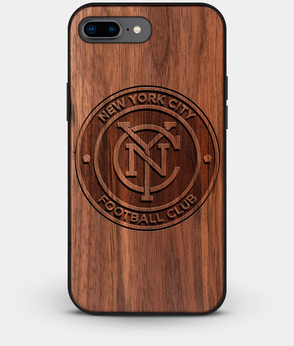 Best Custom Engraved Walnut Wood New York City FC iPhone 7 Plus Case - Engraved In Nature