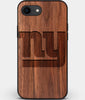 Best Custom Engraved Walnut Wood New York Giants iPhone SE Case - Engraved In Nature