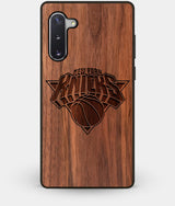 Best Custom Engraved Walnut Wood New York Knicks Note 10 Case - Engraved In Nature