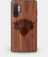 Best Custom Engraved Walnut Wood New York Knicks Note 10 Plus Case - Engraved In Nature