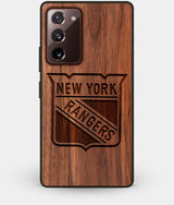 Best Custom Engraved Walnut Wood New York Rangers Note 20 Case - Engraved In Nature