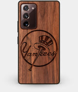 Best Custom Engraved Walnut Wood New York Yankees Note 20 Case - Engraved In Nature