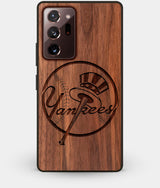 Best Custom Engraved Walnut Wood New York Yankees Note 20 Ultra Case - Engraved In Nature
