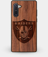 Best Custom Engraved Walnut Wood Las Vegas Raiders Note 10 Case - Engraved In Nature