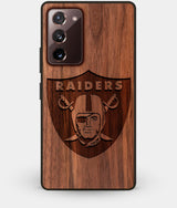Best Custom Engraved Walnut Wood Las Vegas Raiders Note 20 Case - Engraved In Nature
