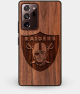 Best Custom Engraved Walnut Wood Las Vegas Raiders Note 20 Ultra Case - Engraved In Nature
