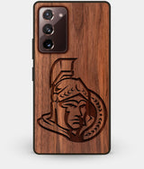 Best Custom Engraved Walnut Wood Ottawa Senators Note 20 Case - Engraved In Nature