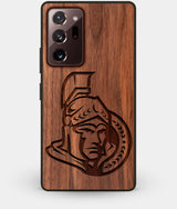Best Custom Engraved Walnut Wood Ottawa Senators Note 20 Ultra Case - Engraved In Nature