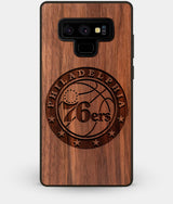Best Custom Engraved Walnut Wood Philadelphia 76Ers Note 9 Case - Engraved In Nature