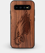 Best Custom Engraved Walnut Wood Philadelphia Eagles Galaxy S10 Plus Case - Engraved In Nature
