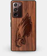 Best Custom Engraved Walnut Wood Philadelphia Eagles Note 20 Case - Engraved In Nature