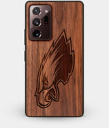 Best Custom Engraved Walnut Wood Philadelphia Eagles Note 20 Ultra Case - Engraved In Nature