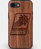 Best Custom Engraved Walnut Wood Phoenix Suns iPhone SE Case - Engraved In Nature