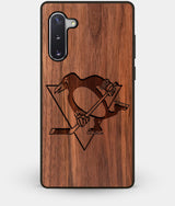 Best Custom Engraved Walnut Wood Pittsburgh Penguins Note 10 Case - Engraved In Nature