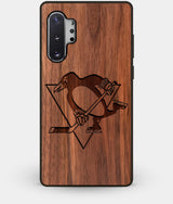 Best Custom Engraved Walnut Wood Pittsburgh Penguins Note 10 Plus Case - Engraved In Nature