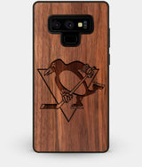 Best Custom Engraved Walnut Wood Pittsburgh Penguins Note 9 Case - Engraved In Nature