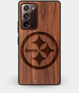 Best Custom Engraved Walnut Wood Pittsburgh Steelers Note 20 Case - Engraved In Nature