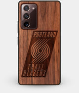 Best Custom Engraved Walnut Wood Portland Trail Blazers Note 20 Case - Engraved In Nature