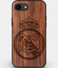Best Custom Engraved Walnut Wood Real Madrid C.F. iPhone SE Case - Engraved In Nature