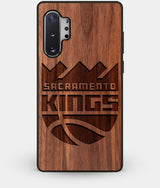 Best Custom Engraved Walnut Wood Sacramento Kings Note 10 Plus Case - Engraved In Nature