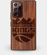 Best Custom Engraved Walnut Wood Sacramento Kings Note 20 Ultra Case - Engraved In Nature