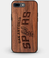 Best Custom Engraved Walnut Wood San Antonio Spurs iPhone 8 Plus Case - Engraved In Nature
