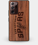 Best Custom Engraved Walnut Wood San Antonio Spurs Note 20 Ultra Case - Engraved In Nature